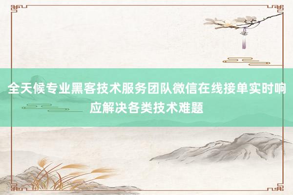 全天候专业黑客技术服务团队微信在线接单实时响应解决各类技术难题